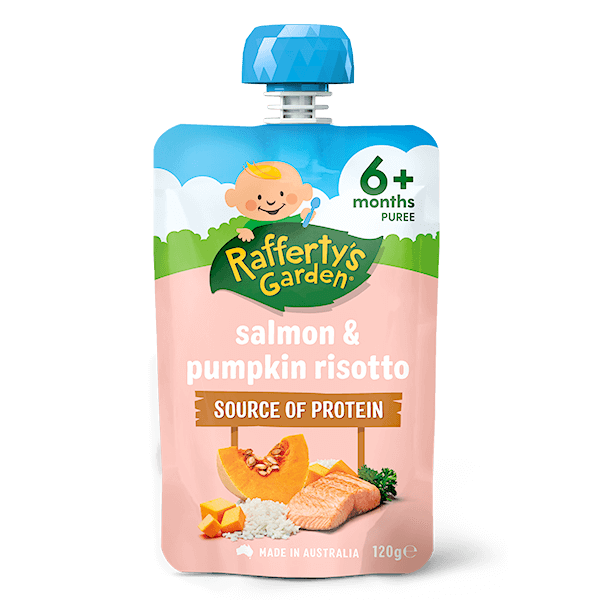 Salmon and Pumpkin 6 month baby food pouch