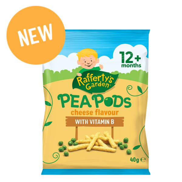 cheese flavoured pea pod baby food snack for 12 month olds