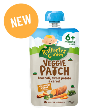 broccoli, sweet potato & carrot baby food pouch