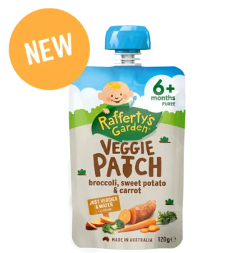 broccoli, sweet potato & carrot baby food pouch