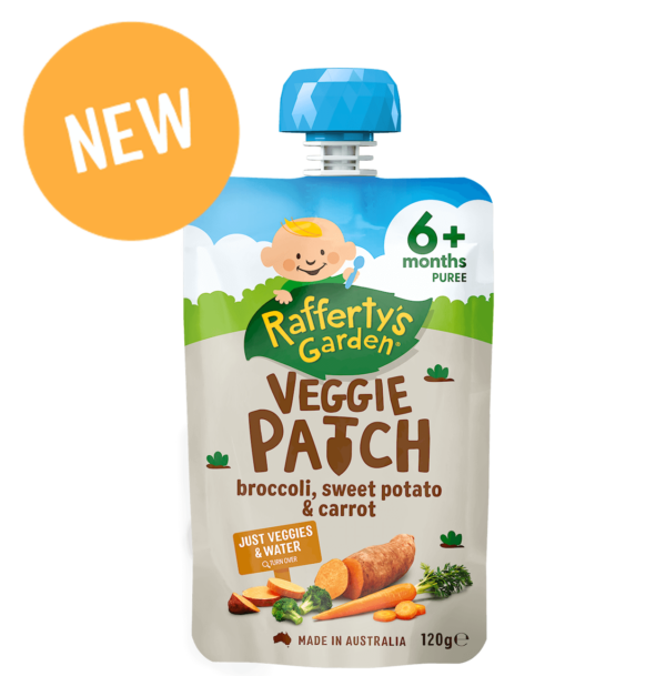 broccoli, sweet potato & carrot baby food pouch