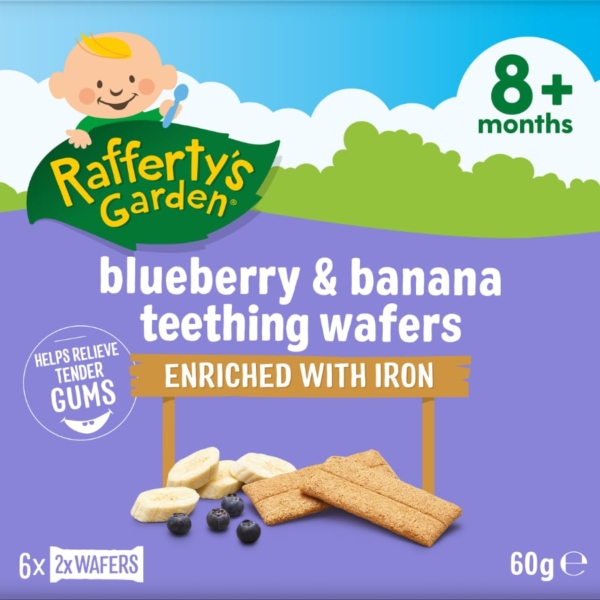 blueberry & banana teething wafers