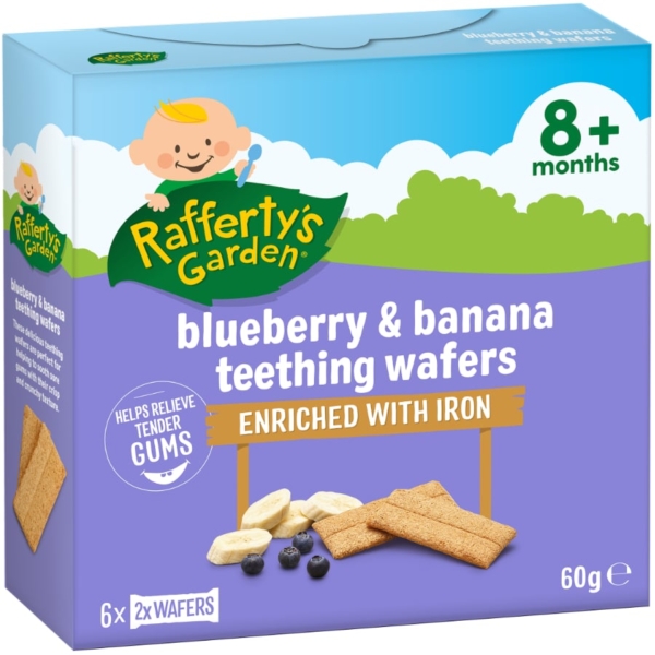 blueberry & banana teething wafers